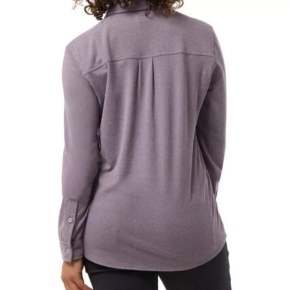 NWT 32 Degrees Heat Women's Long Sleeve Fleece Shirt Purple Size Large $60 EE480 - Picture 3 of 3